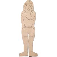 Figura Madera Mujer 15 x 4 cm (Grosor Fino)