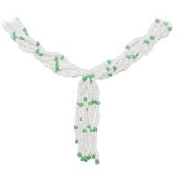 Collar Santeria Mazo Obatala Alagema (Simple) (Blanco c/ Ver...