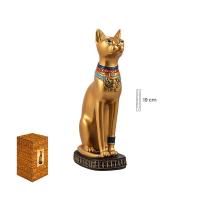 Imagen Bastet Gato Egipcio 19 cm con Base Dorado (Resina Pre...