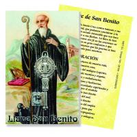 Amuleto Llave San Benito Peque?a con oracion (5,2 x 1.7 cm)