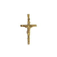 Amuleto Cruz con Cristo Tumbaga Dorado 5 cm