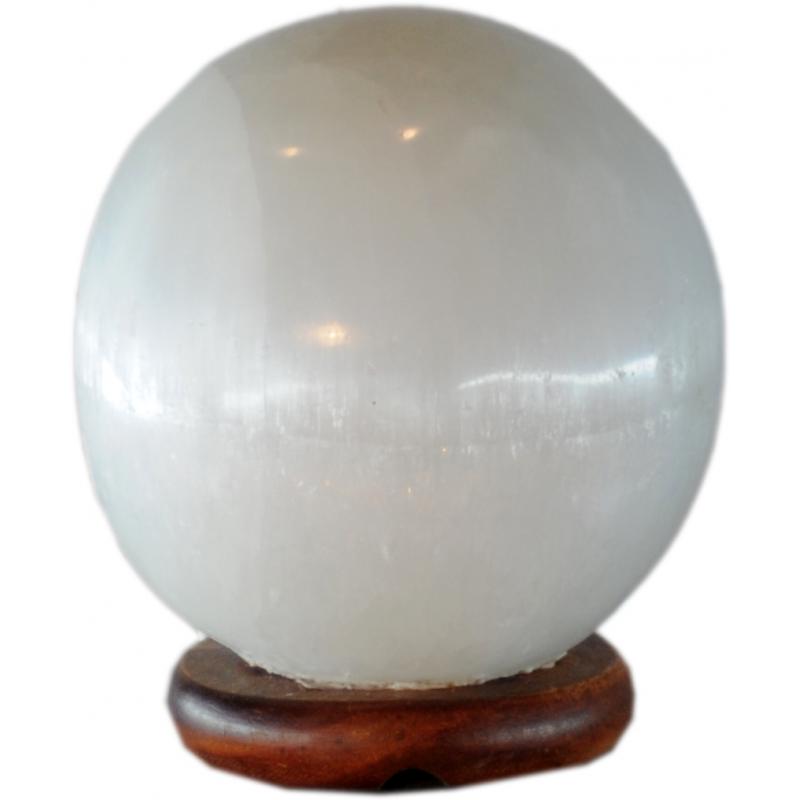 Lampara Selenita Esfera 6 cm x 16 cm