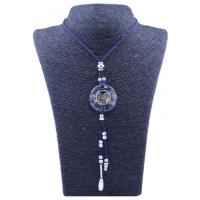 Collar Orgon Trisquel Azul con Abalorios (3,7 cm Ajustable)