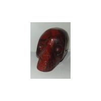 Piedra Forma Calavera Jaspe Rojo 5 x 3.5 cm
